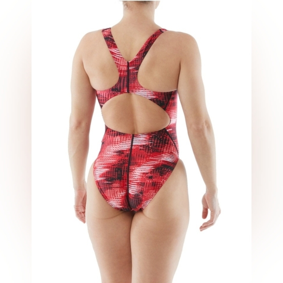 TYR Women's Red and Black Swimsuit-Size S - Picture 2 of 5